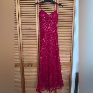 red prom dress